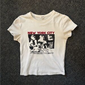 Garage White New York City Graphic Tee